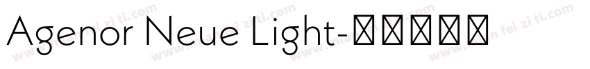 Agenor Neue Light字体转换